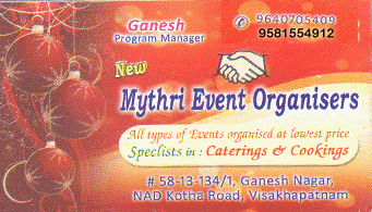 Mythri Event Organisers in visakhapatnam,NAD kotha road In Visakhapatnam, Vizag