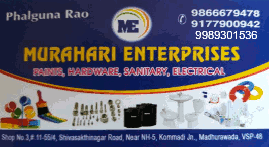 Murahari Enterprises Paints Hardware Store Madhurawada in Visakhapatnam Vizag,Madhurawada In Visakhapatnam, Vizag