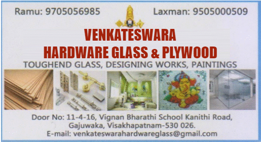 Venkateswara Hardware Glass and Plywood Toughend Glass designing Works Painting in Vizag Visakhapatnam gajuwaka,Gajuwaka In Visakhapatnam, Vizag