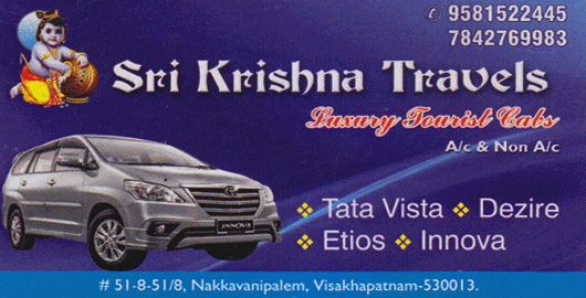Sri Krishna Travels Nakkavanipalem in Visakhapatnam Vizag,Nakkavanipalem In Visakhapatnam, Vizag
