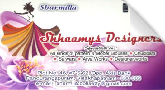 Shhaamys Designers Model Blouses Pandurangapuram in Visakhapatnam Vizag,Pandurangapuram In Visakhapatnam, Vizag