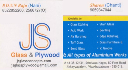 JS Glass and Plywood in Visakhapatnam (Vizag) near Akkayyapalem