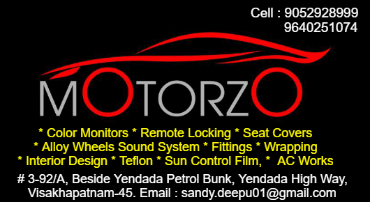 Motorzo Car Decors Car Accessories Alloy Wheels Yendada in Visakhapatnam Vizag,Yendada In Visakhapatnam, Vizag