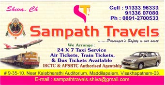 Sampath Travels In visakhapatnam,Maddilapalem In Visakhapatnam, Vizag