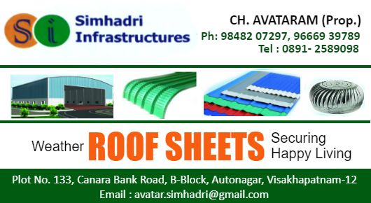 simhadri infrastructures weather roof sheets products dealers autonagar vizag Visakhapatnam,Auto Nagar In Visakhapatnam, Vizag