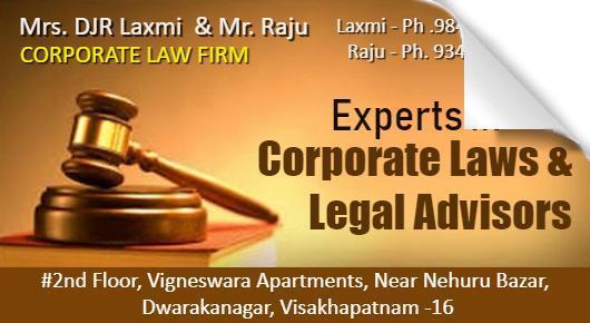 DJR Laxmi raju Corporate law firms in Visakhapatnam Vizag Dwarakanagar Legal Advisors,Dwarakanagar In Visakhapatnam, Vizag
