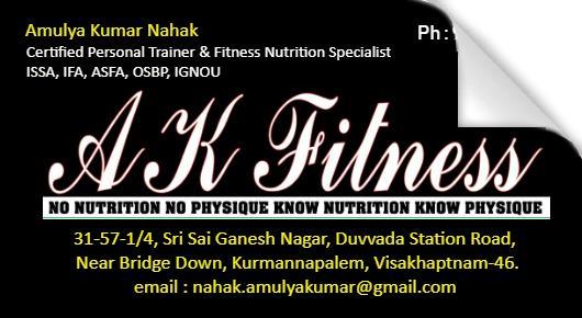 AK Fitness Nutrition Plans Workout Plans Kurmannapalem in Visakhapatnam Vizag,Kurmannapalem In Visakhapatnam, Vizag