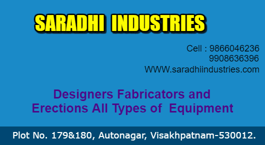 Saradhi Industries Autonagar Heavy Fabrication Works Erectors Plate Rolling Machining in Visakhapatnam Vizag,Auto Nagar In Visakhapatnam, Vizag