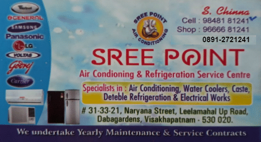sree point air conditioning refrigeration service centre dabagardens Visakhapatnam vizag,Dabagardens In Visakhapatnam, Vizag