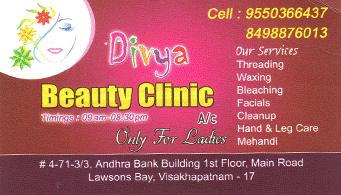 Divya Beauty Clinic in visakhapatnam,Visakhapatnam In Visakhapatnam, Vizag