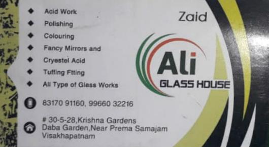 ali Glass House Dabagardens Acid work Polishing Colouring Fancy mirrors tiffing Fitting Glass works in visakhapatnam Vizag,Dabagardens In Visakhapatnam, Vizag