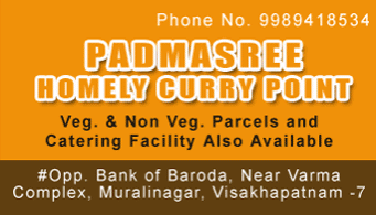 padmasri homely curry point in vizag visakhapatnam,Murali Nagar  In Visakhapatnam, Vizag