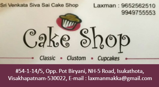 Cake Shop in visakhapatnam,Isukathota In Visakhapatnam, Vizag