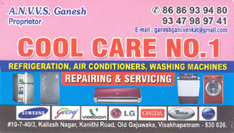 Cool care Repairing and servicing old gajuwaka in vizag visakhapatnam,Old Gajuwaka In Visakhapatnam, Vizag