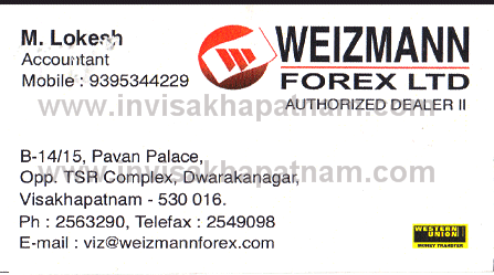 weizmann forex ltd vijayawada ap
