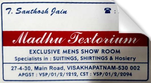 Madhu Textorium Purna Market in Visakhapatnam Vizag,Jagadamba In Visakhapatnam, Vizag