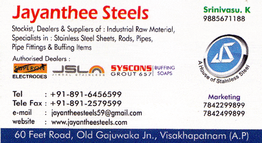 Jayanthee Steels Old Gajuwaka in Visakhapatnam Vizag,Old Gajuwaka In Visakhapatnam, Vizag