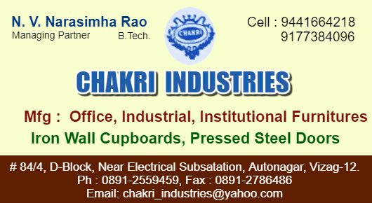 Chakri Industries Autonagar Wall Cupboards Racks Iron steel furniture in Visakhapatnam Vizag,Auto Nagar In Visakhapatnam, Vizag