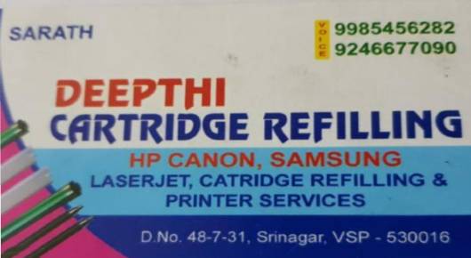 DeepthiCatridgesRefilling Dondaparthy,Srinagar In Visakhapatnam, Vizag