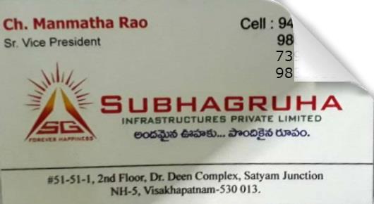 Subhagruha Infrastructures Pvt Ltd Promoters Satyam Junction in Visakhapatnam Vizag,Seethammadhara In Visakhapatnam, Vizag