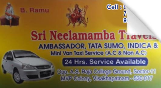 Sri Neelamamba Travels Mini Van Taxi Services MVP Colony in Visakhapatnam Vizag,MVP Colony In Visakhapatnam, Vizag