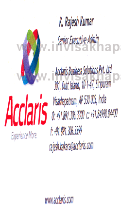 Acclaris Business Solutions Dutt Island,siripuram In Visakhapatnam, Vizag