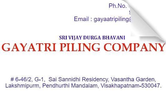 Gayatri Piling Company Pendurthi in Visakhapatnam Vizag,Pendurthi In Visakhapatnam, Vizag