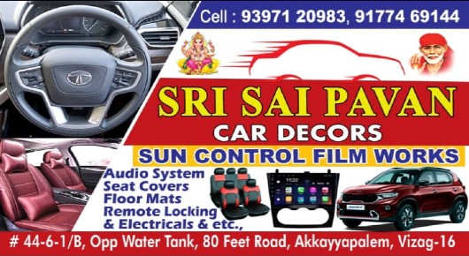 sri sai pavan car decors sun control film works akkayyapalem in visakhapatnam vizag,Akkayyapalem In Visakhapatnam, Vizag