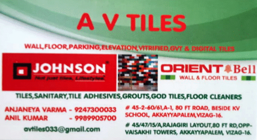 AV Tiles Sanitary Adhesives Elevation Parking Tiles Akkayyapalem in Visakhapatnam Vizag,Akkayyapalem In Visakhapatnam, Vizag