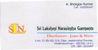 Sri Lakshmi Narasimha Garment in visakhapatnam,Jagadamba In Visakhapatnam, Vizag