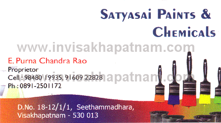 satyasaiPaintsandchemicals seetamadhar,Seethammadhara In Visakhapatnam, Vizag