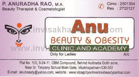 AnuBeautyAndObesity,CBM Compound In Visakhapatnam, Vizag