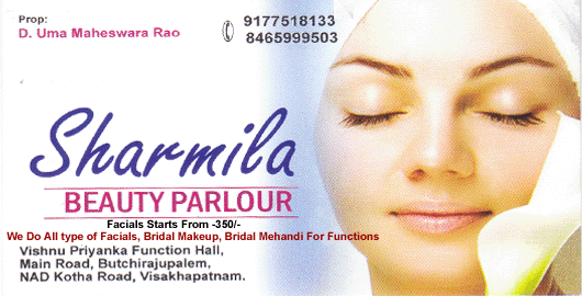 Sharmila Beauty Parlour NAD Kotha Road in Visakhapatnam Vizag,NAD kotha road In Visakhapatnam, Vizag