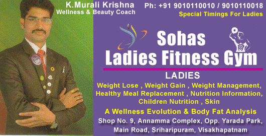 Sohas Ladies Fitness Gym Sriharipuram in Visakhapatnam Vizag,Sriharipuram In Visakhapatnam, Vizag