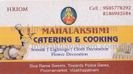 Mahalakshmi catering cooking,Purnamarket In Visakhapatnam, Vizag