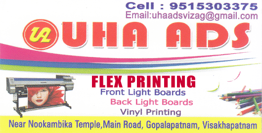 Uha Ads Gopalapatnam in Visakhapatnam Vizag,Gopalapatnam In Visakhapatnam, Vizag