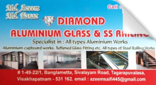 Diamond Aluminium Glass and SS Railing Tagarapuvalasa In Visakhapatnam Vizag,Tagarapuvalasa In Visakhapatnam, Vizag