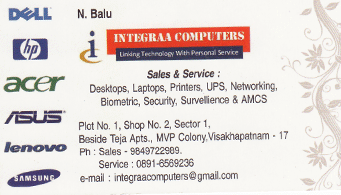 INTEGRAA Computers MVP Colony in Visakhapatnam Vizag,MVP Colony In Visakhapatnam, Vizag