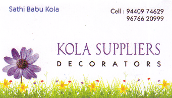 Kola Suppliers Decorations Police Visalakshinagar in Visakhapatnam Vizag,Visalakshinagar In Visakhapatnam, Vizag