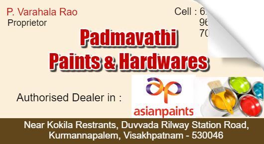 Padmavathi Paints And Hardwares Asaian Paints Kurmannapalem in Visakhapatnam Vizag,Kurmanpalem In Visakhapatnam, Vizag