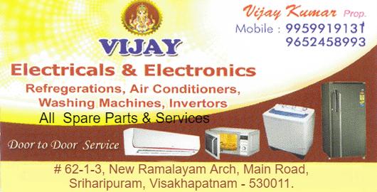 Vijay Electricals And Electronics Sriharipuram in Visakhapatnam Vizag,Sriharipuram In Visakhapatnam, Vizag