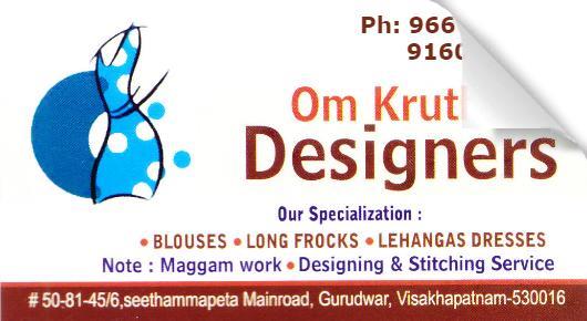Om Kruthi Designers Blouses Maggam Works stitching Gurudwar in Visakhapatnam Vizag,Gurudwara In Visakhapatnam, Vizag