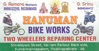 Hanuman Bike Works in visakhapatnam,Kurmanpalem In Visakhapatnam, Vizag