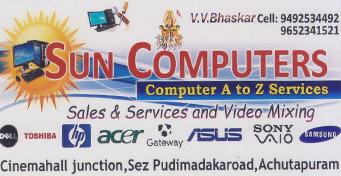 Sun Computers in visakhapatnam,Atchutapuram In Visakhapatnam, Vizag