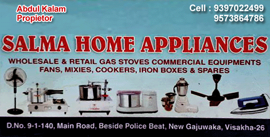 Salma Home Appliances Gajuwaka in Visakhapatnam Vizag,New Gajuwaka In Visakhapatnam, Vizag