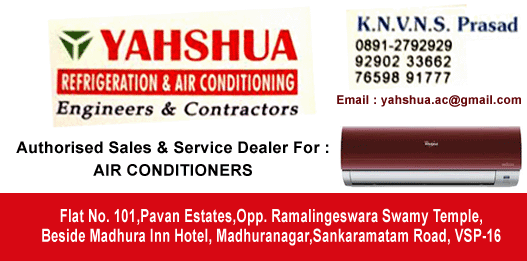 Yahshus Refrigeration And Air Contractors Sankaramattam Road in Visakhapatnam Vizag,Sankaramattam In Visakhapatnam, Vizag