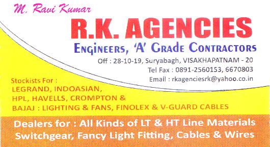 RK Agencies LT HT Line Materials Dealers Switchgear Suryabagh in Visakhapatnam Vizag,suryabagh In Visakhapatnam, Vizag