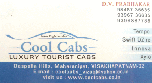Guru Raghavendra Cool Cabs Luxury Tourist Cabs Bus Maharanipet in Visakhapatnam Vizag,maharanipeta In Visakhapatnam, Vizag