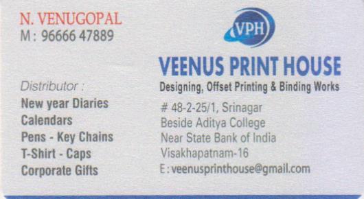 Veenus Print House srinagar Old Veg Market vizag visakhapatnam,Srinagar In Visakhapatnam, Vizag