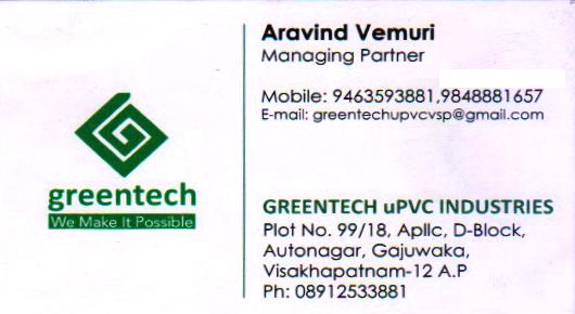 green Tech UPVC Door and windows manufacturers dealers in visakhapatnam vizag,Gajuwaka In Visakhapatnam, Vizag